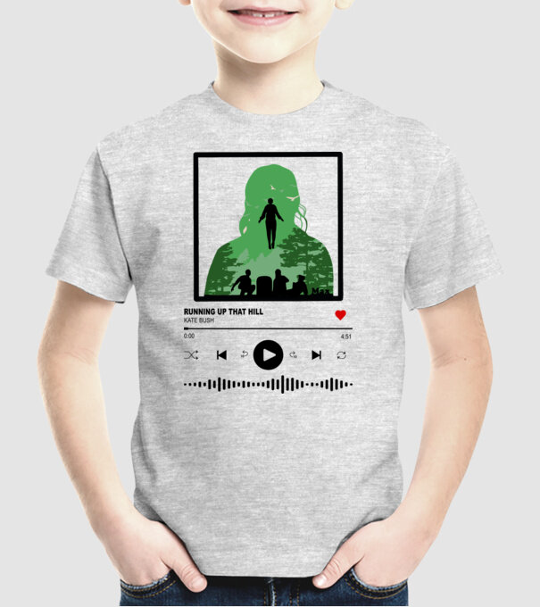 maxs favourite song stranger things model gri pe tricou