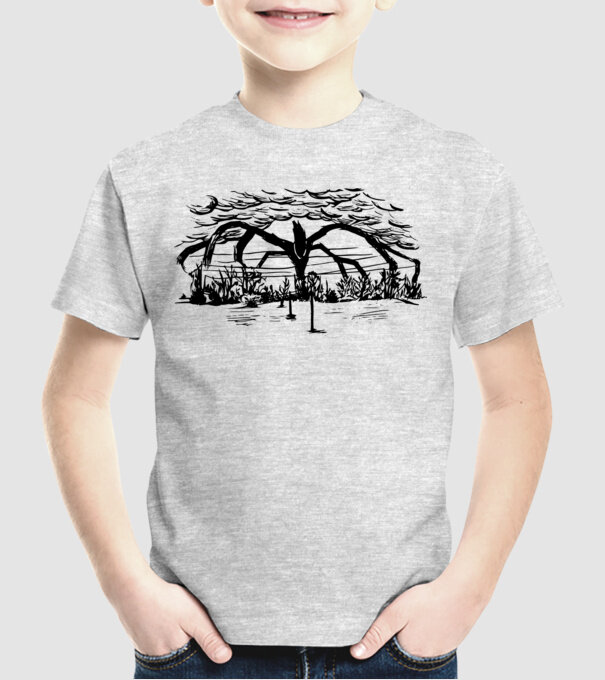 mind flayer drawing stranger things model gri pe tricou