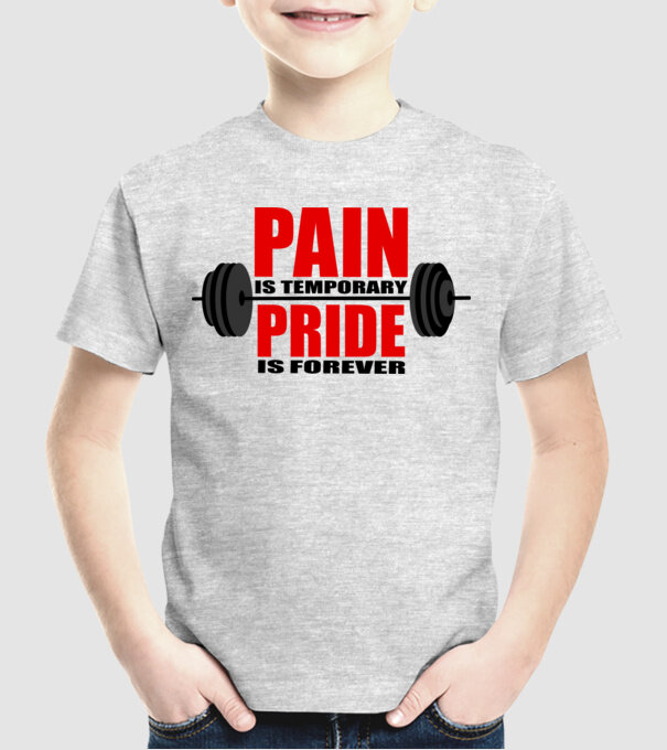 Pain is temporary model gri pe tricou