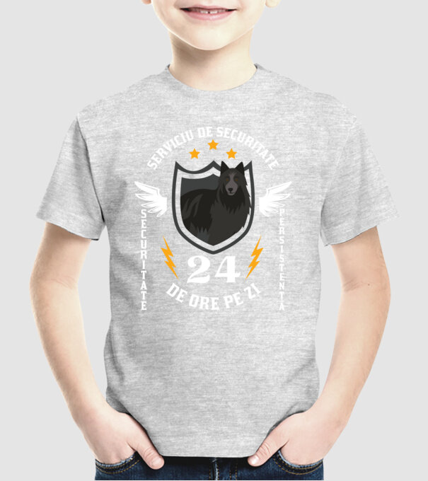 serviciu de securitate - securitate - persistență - 24 de ore pe zi model gri pe tricou