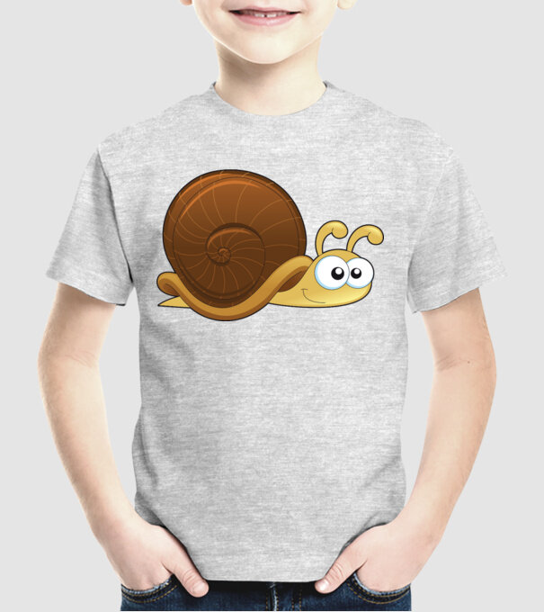Snail model gri pe tricou