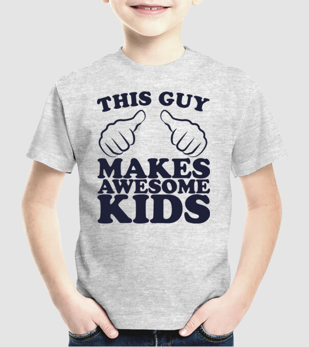 this guy makes awesome kids model gri pe tricou