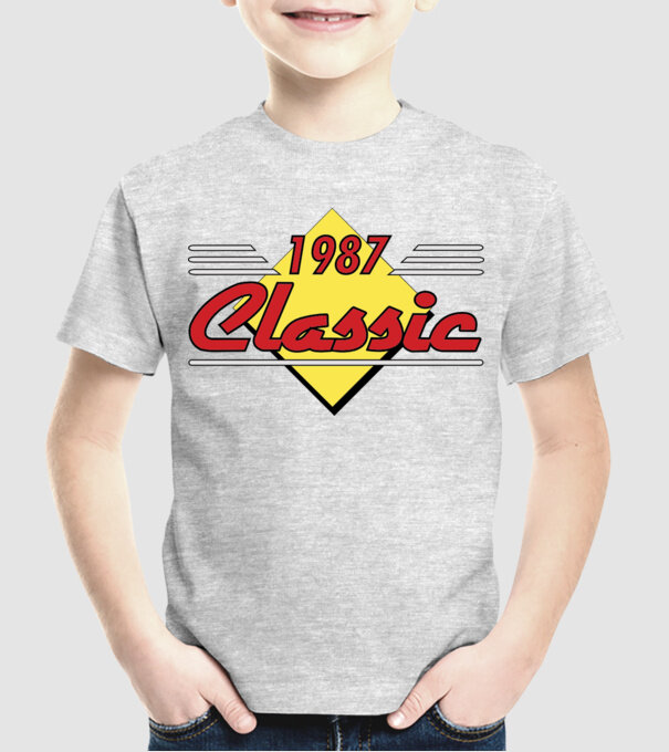 Classic - 1987 model gri pe tricou