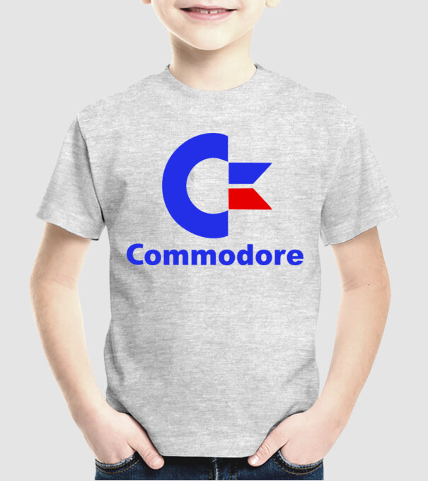 commodore 64 model gri pe tricou