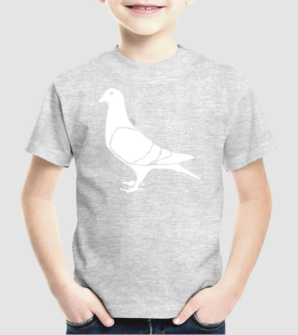 porumbel 2 model gri pe tricou