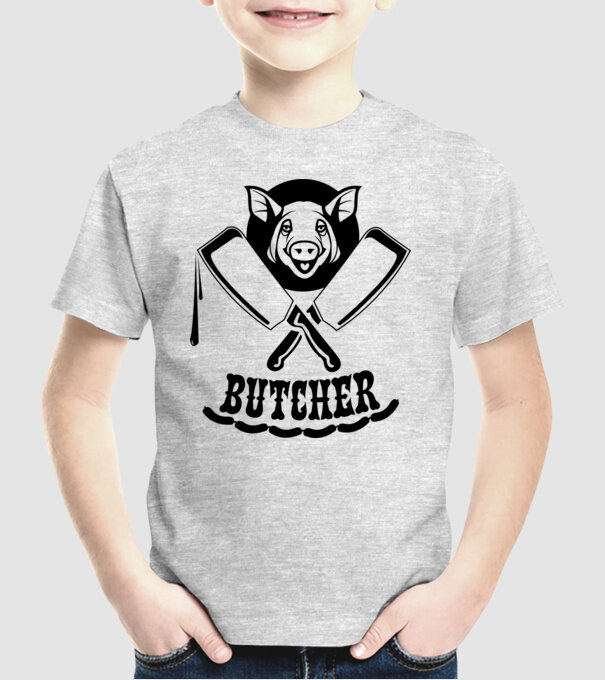 Măcelar model gri pe tricou