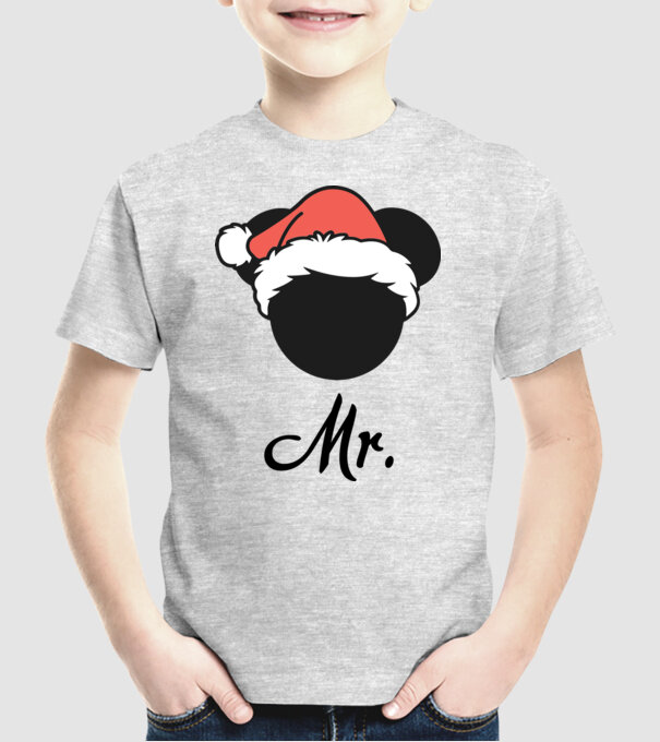 mr christmas model gri pe tricou