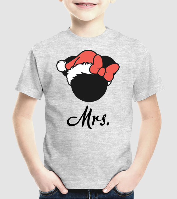 mrs christmas model gri pe tricou