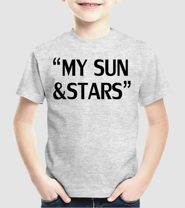 My sun and stars model gri pe tricou