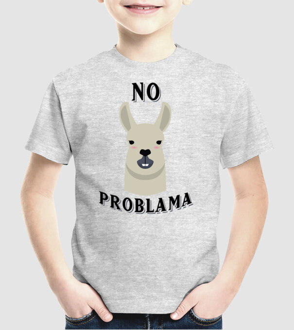No problama model gri pe tricou