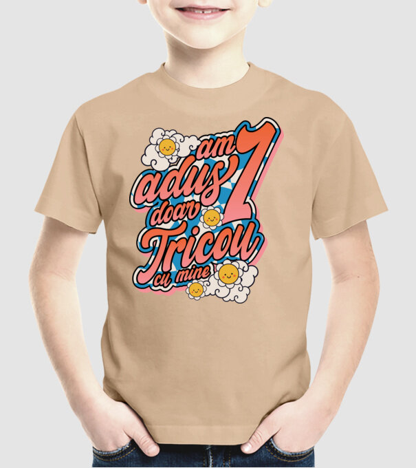 Am adus doar un tricou cu mine! model nisipiu pe tricou