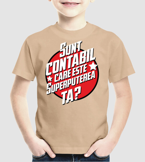 sunt contabil, care este superputerea ta? model nisipiu pe tricou