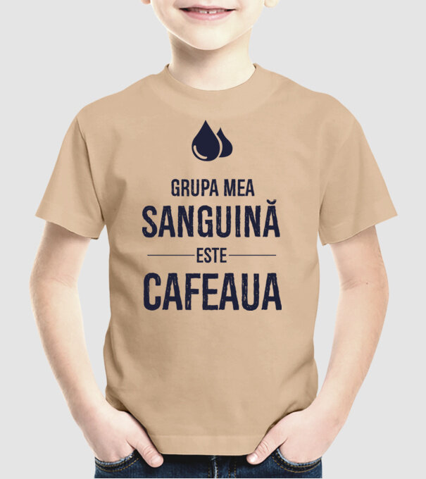 Grupa mea sanguină este cafeaua model nisipiu pe tricou