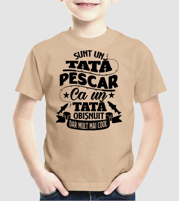 Sunt un Tata pescar model nisipiu pe tricou