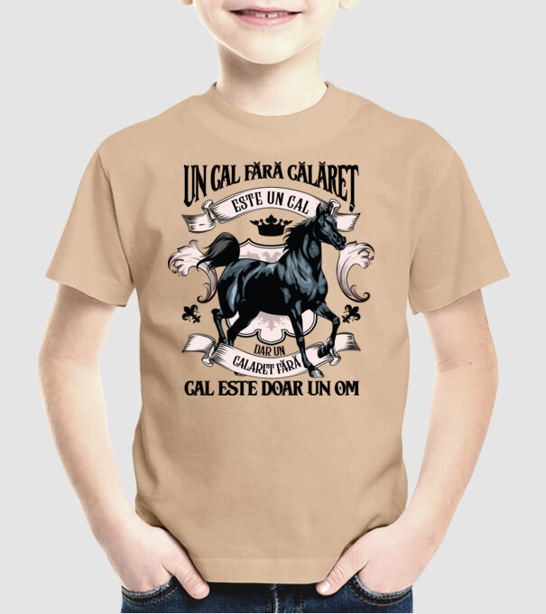 un cal fără călăreț este un cal - dar un călăreț fără cal este doar un om model nisipiu pe tricou