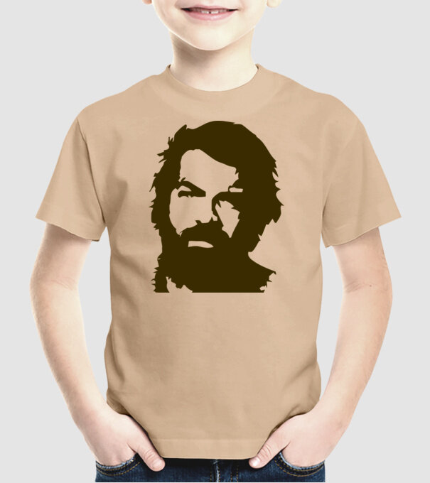 bud spencer model nisipiu pe tricou