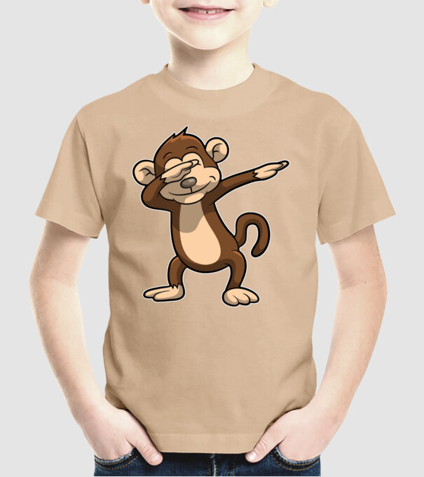Maimuță DAB model nisipiu pe tricou