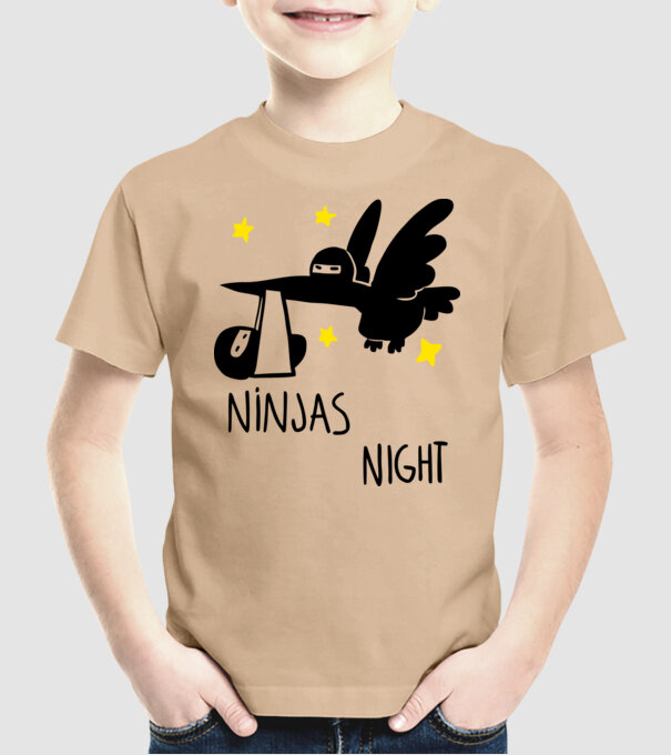 Ninja model nisipiu pe tricou