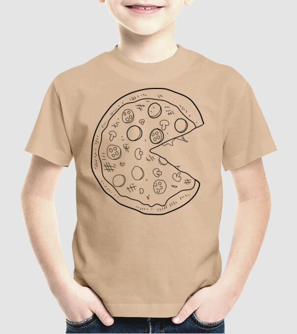 Pizza cuplu model nisipiu pe tricou