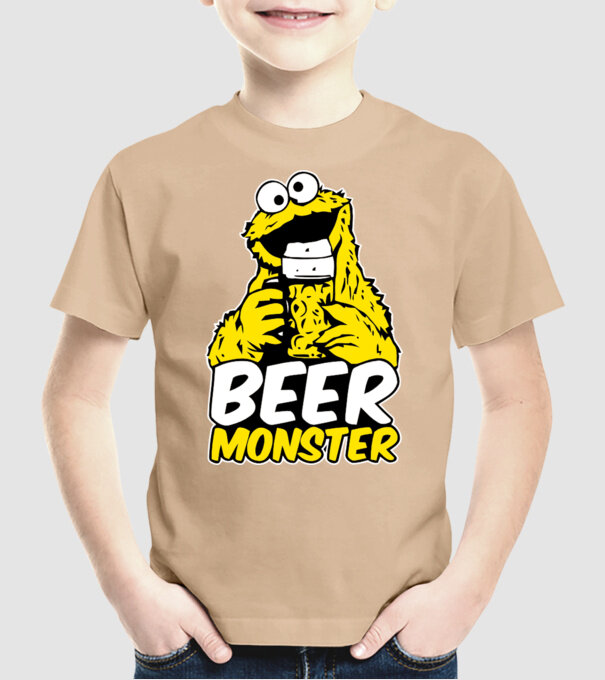 Monstru bere model nisipiu pe tricou