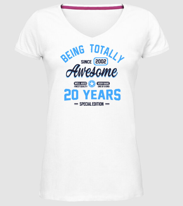 20 years of being totally awesome model alb pe tricou