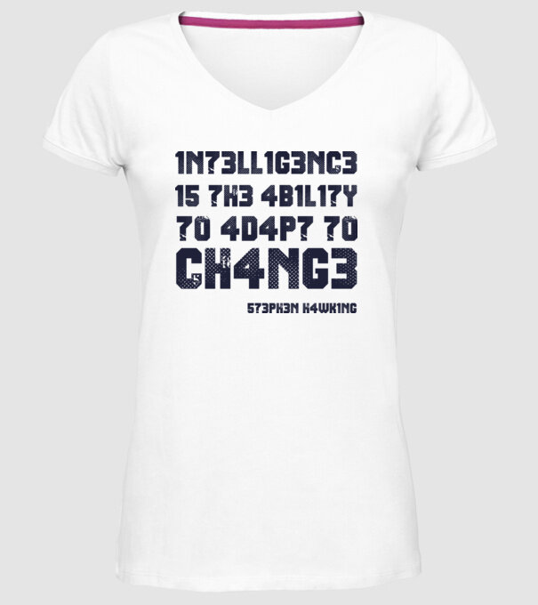 573PH3N H4WK1NG model alb pe tricou