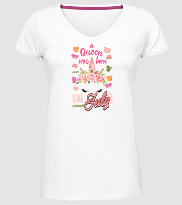 A queen was born in JÚLIUS model alb pe tricou