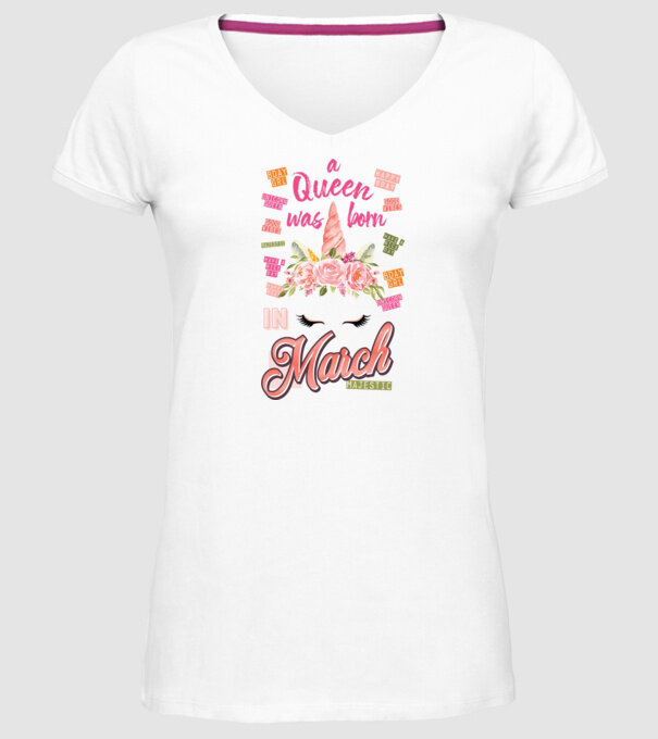 A queen was born in MÁRCIUS model alb pe tricou