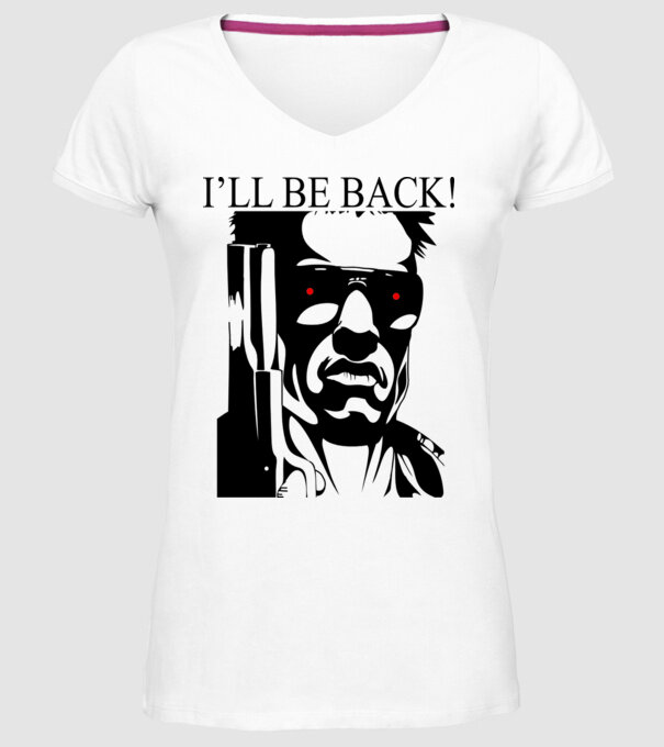 A Terminátor model alb pe tricou