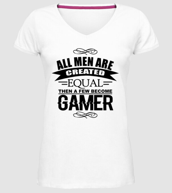 All men are created equal... model alb pe tricou