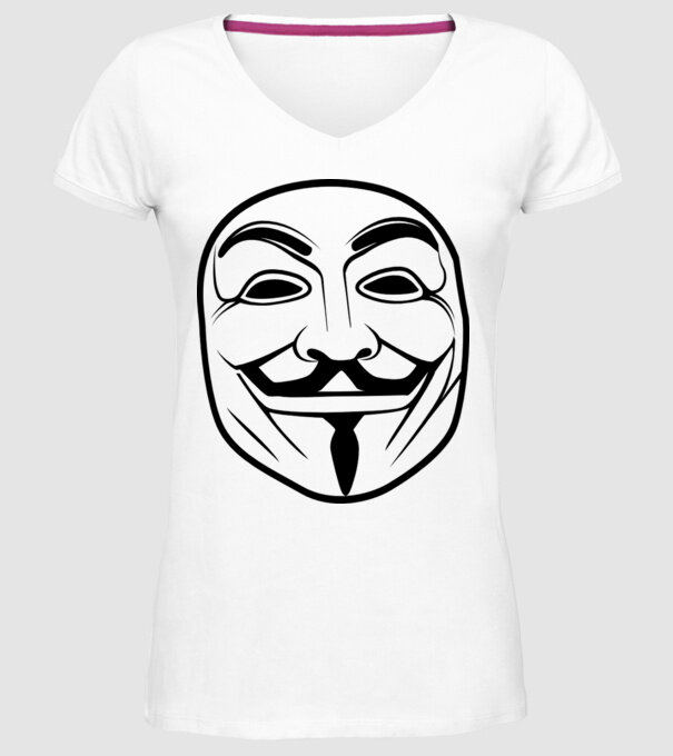 Anonymus model alb pe tricou