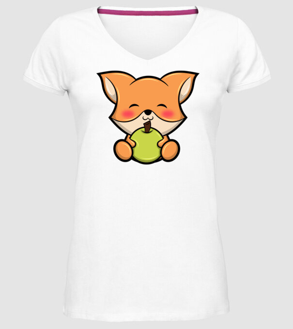 Baby Fox model alb pe tricou