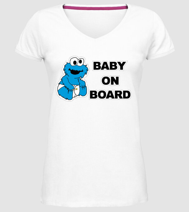 Baby Monster model alb pe tricou
