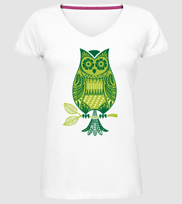 BUFNIȚĂ model alb pe tricou