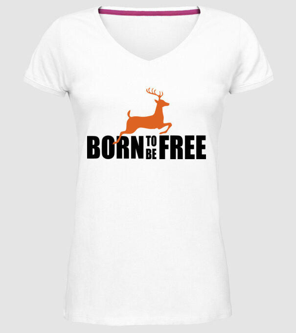 born to be freee model alb pe tricou