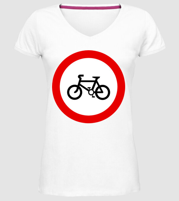 Pistă pentru Biciclete model alb pe tricou