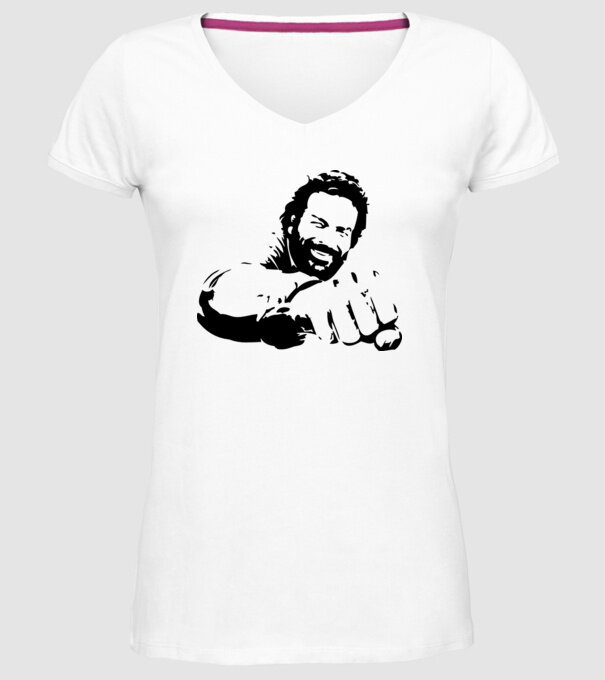 Bud Spencer model alb pe tricou