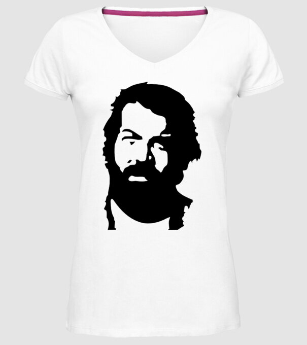 Bud Spencer model alb pe tricou