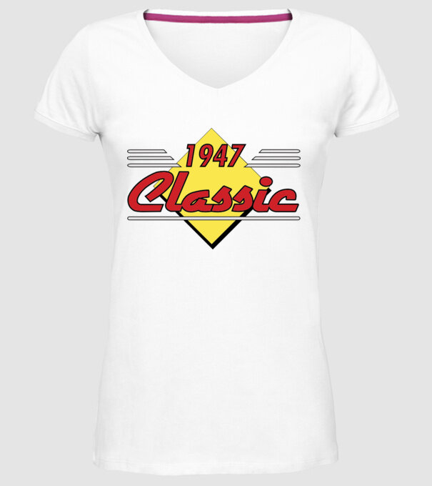 Classic - 1947 model alb pe tricou