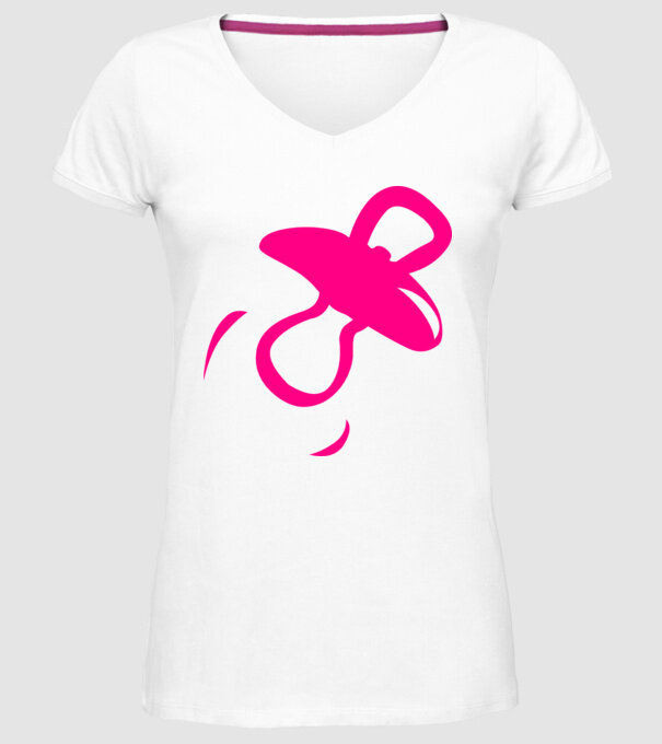 Suzetă model alb pe tricou