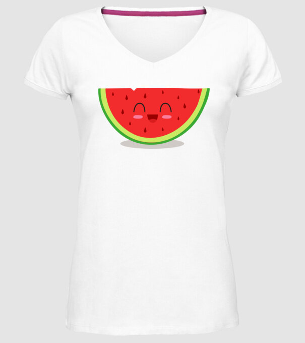 Pepene model alb pe tricou