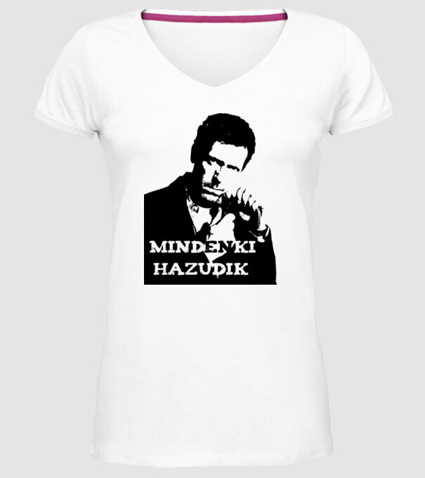 dr. house model alb pe tricou