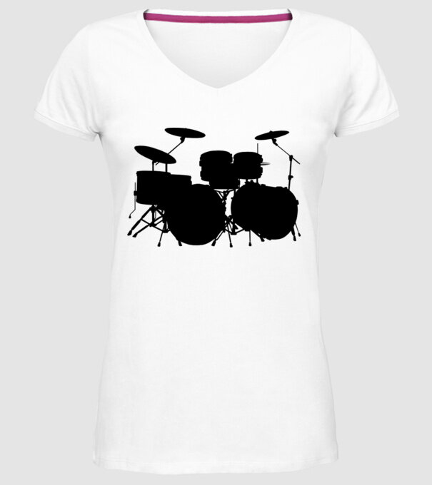 drum model alb pe tricou