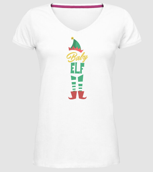 Elf family baby model alb pe tricou