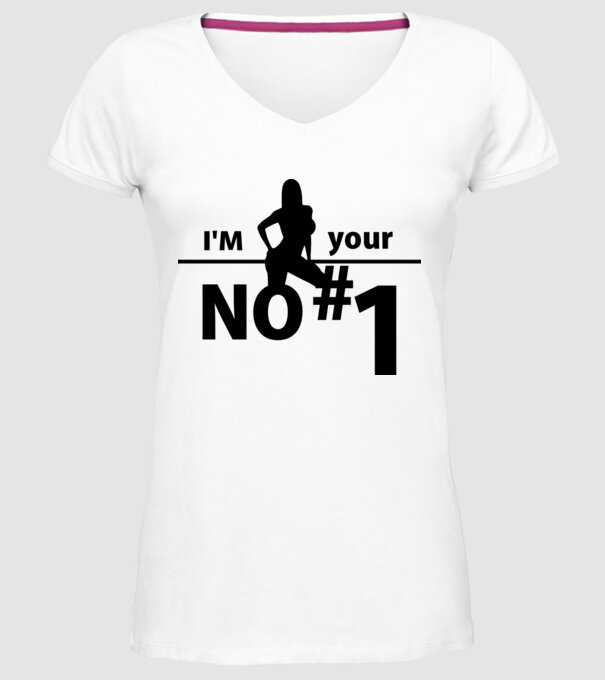 Prima model alb pe tricou
