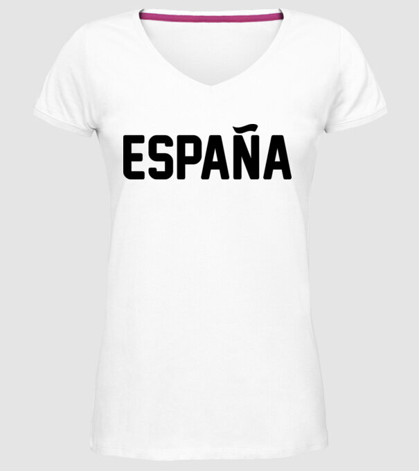 Espana model alb pe tricou