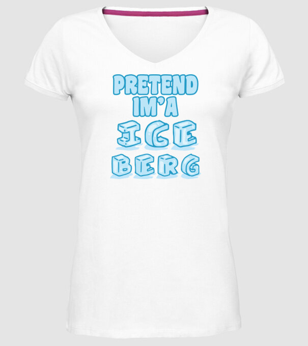 Iceberg carnaval model alb pe tricou