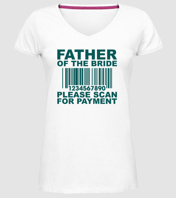 Father of the bride model alb pe tricou