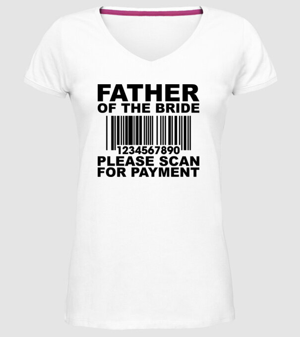Father of the bride model alb pe tricou