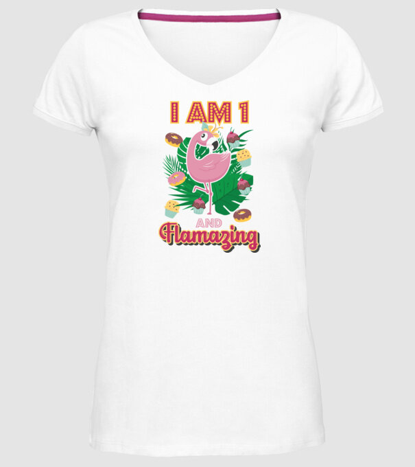 FLAMAZING Birthday 1 Years old model alb pe tricou